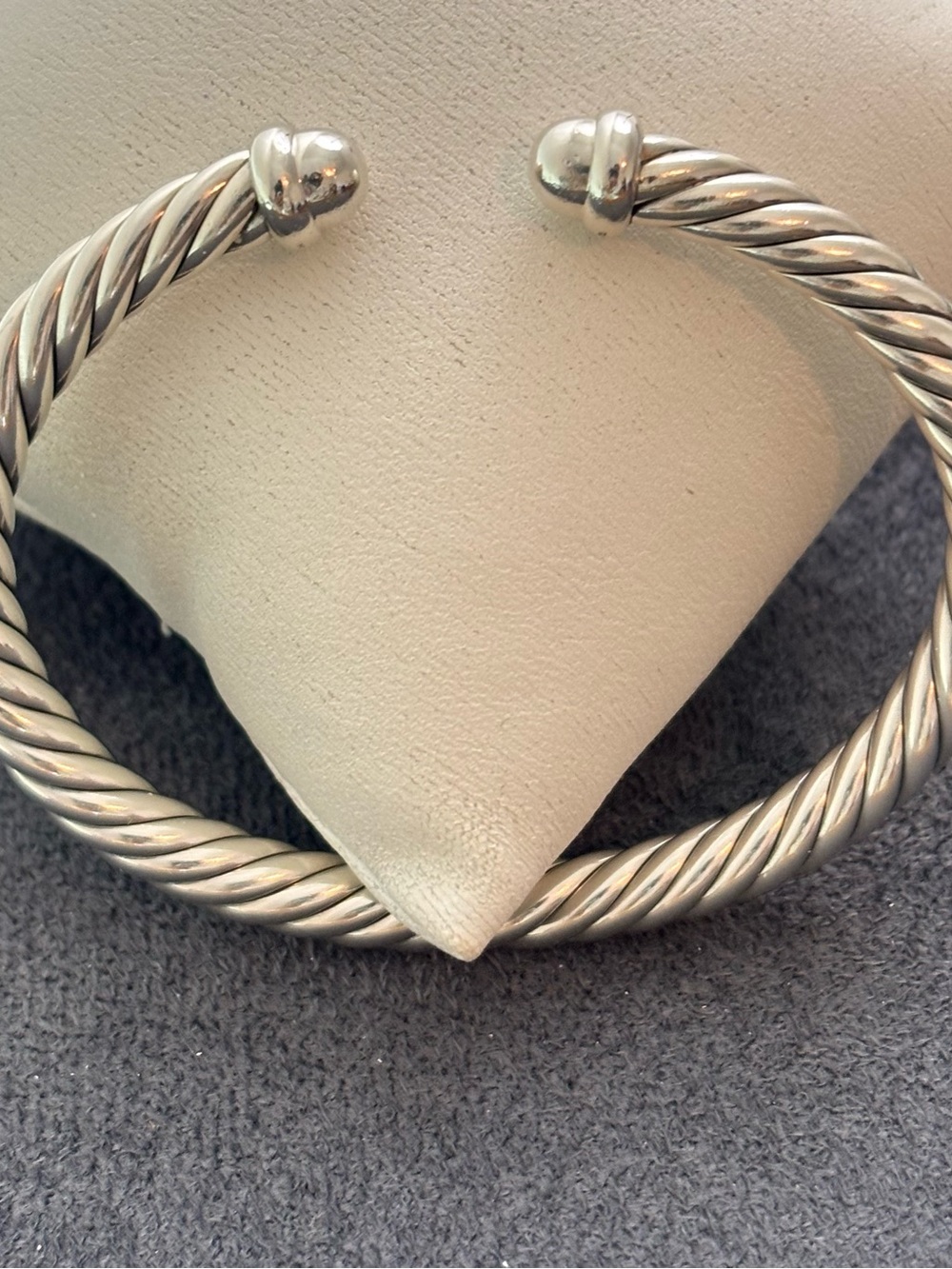 David Yurman Sterling silver 6mm Classic Cable Flex Bracelet-Medium